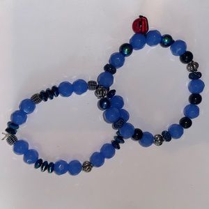 Blue handmade bracelet